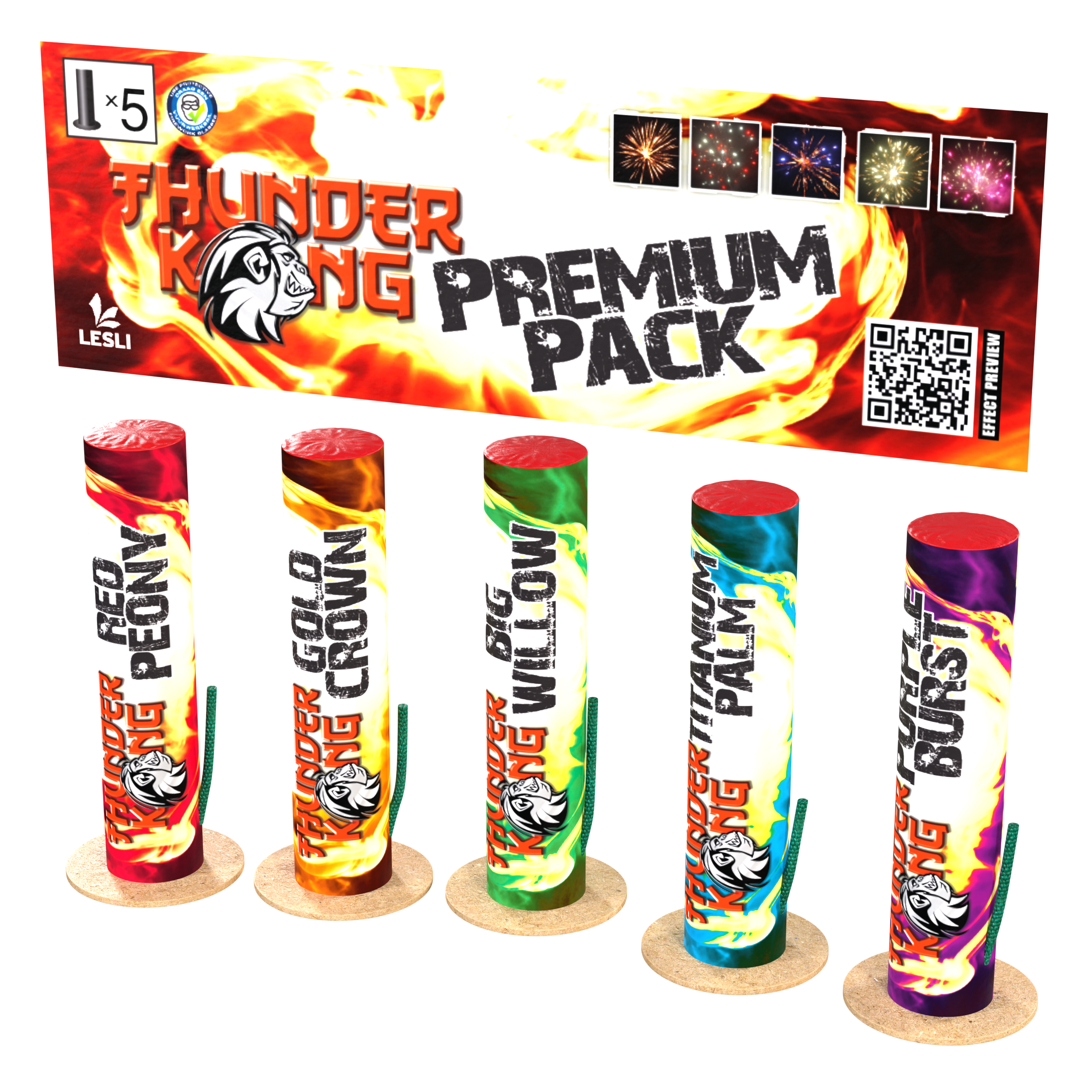 Lesli Thunder Kong Premium Pack (5 Stück)