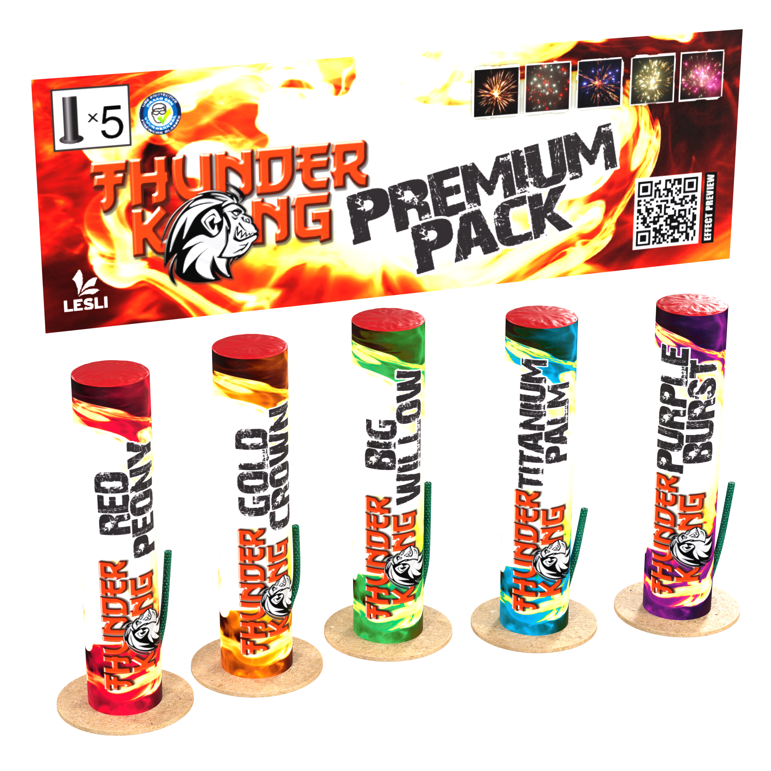 Lesli Thunder Kong Premium Pack (5 Stück) – Bild 2